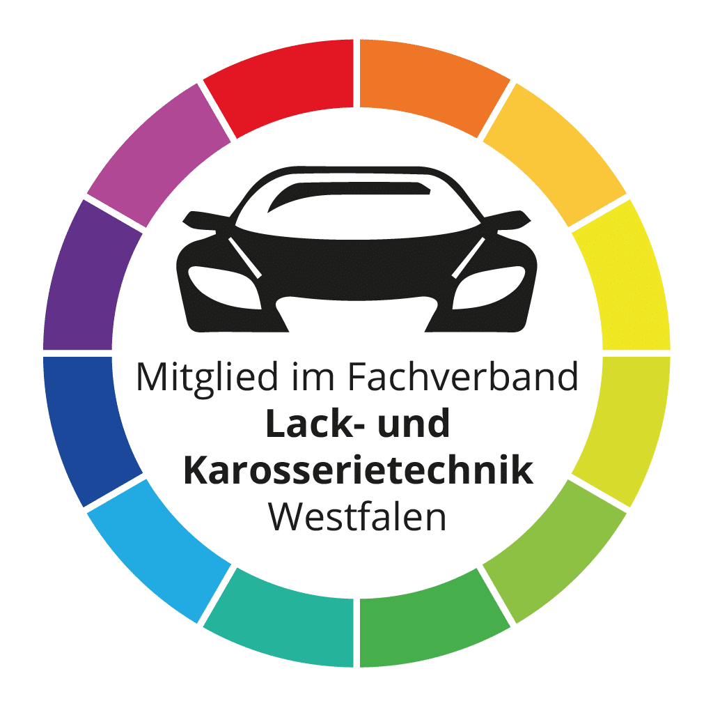Mitglied im Fachverband Lack- und Karosserietechnik Westfalen Abzeichen